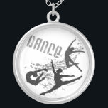 DANCE Necklace<br><div class="desc">Studio Miyabi's popular DANCE design featuring three male dancers in dynamic air poses celebrates the power and exhilaration the men of dance bring to this wonderful art form. A great gift for anyone who loves dance. www.Gifts4Dancers.com ©Studio Miyabi</div>