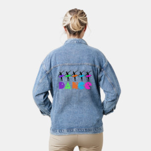 DANCE Neon Ballerinas Ballet Dancer Teacher Pointe Denim Jacket