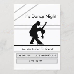 Dance Night Invitation Party Competition Invite