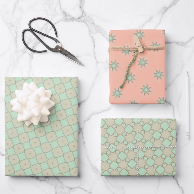 Dance of Colors Wrapping Paper Flat Sheet Set (Front)