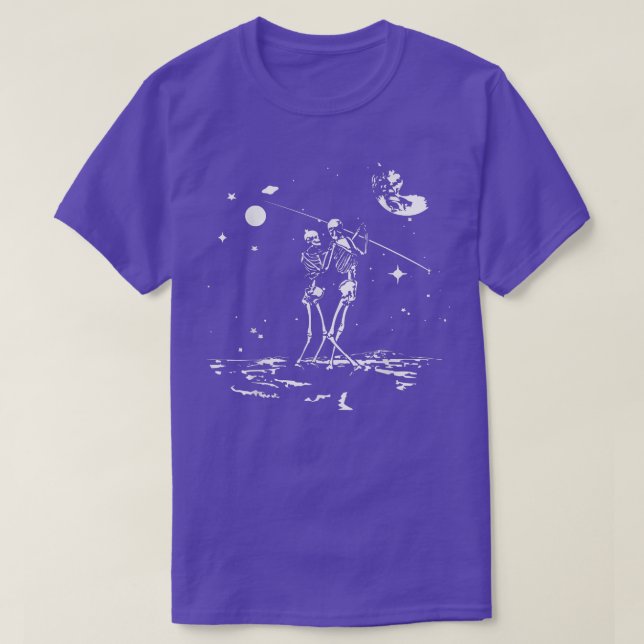 Dance of Death Macabre Skeleton Dancing On The Moo T-Shirt (Design Front)