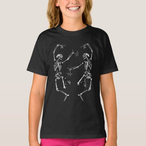 Dance of Death Macabre Skeleton Skull Halloween T_Shirt