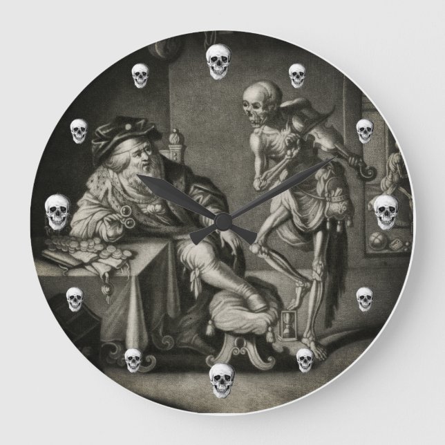 Dance of Death Rich Man Wall Clock (Front)