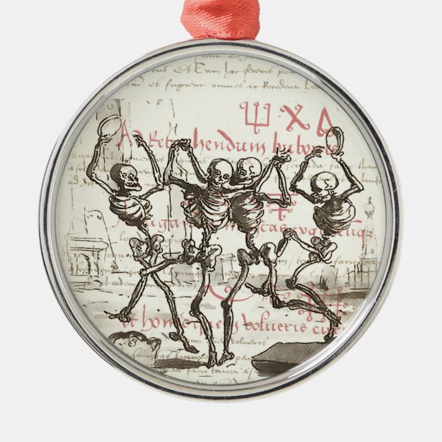 Dance of Death Skeleton Christmas Ornament (Front)
