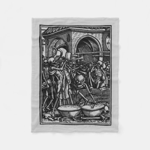 Dance of Death  The Bones of All Men Fleece Blanket