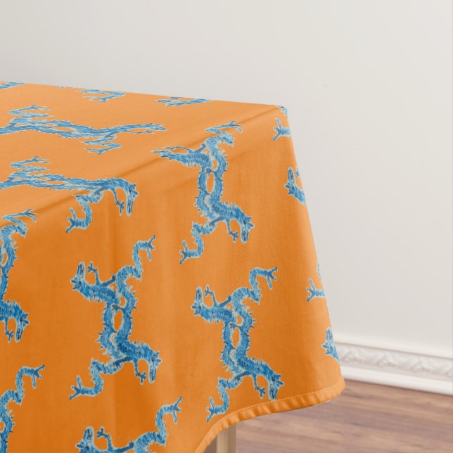 Dance of the Blue Chinese Dragon CC  Tablecloth (In Situ)