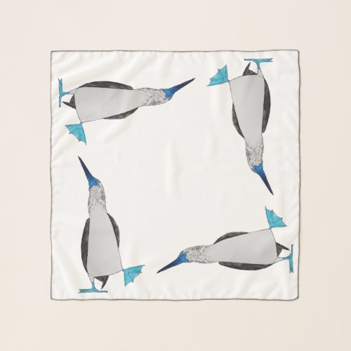 Dance of the Blue Footed Booby Square Scarf