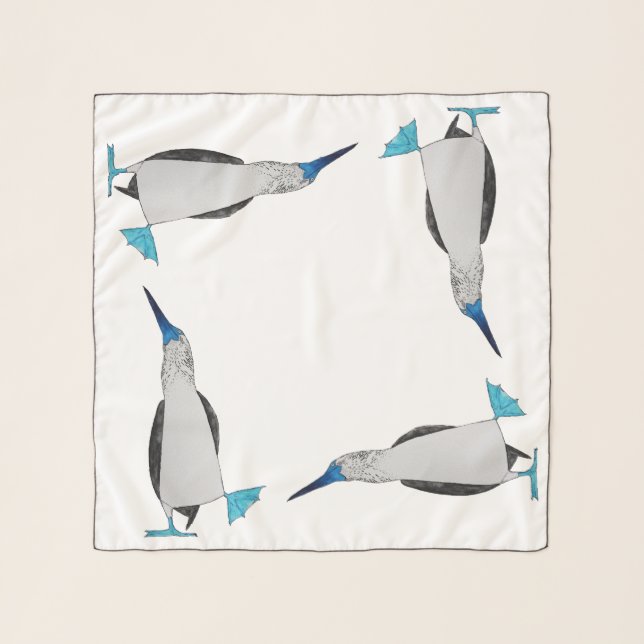 Dance of the Blue Footed Booby Square Scarf (Front)