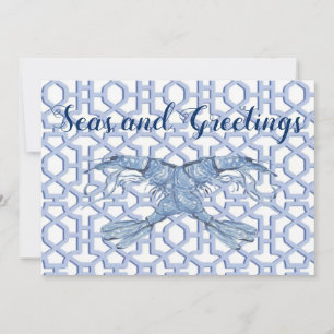 Dance of the Blue Shrimp Invitations Greeting Card