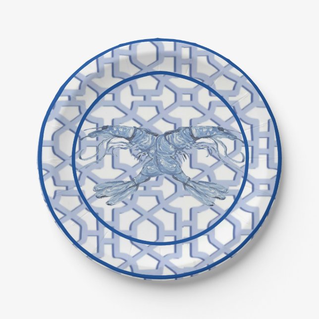 Dance of the Blue Shrimp  Paper Plates (Front)