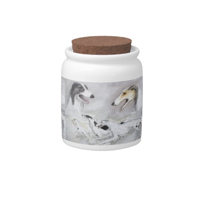 Dance of the Borzoi . . .  Candy Jar (Front)