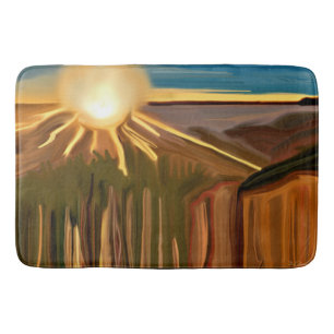 Dance of the Cacti Abstract Art Bathroom Mat