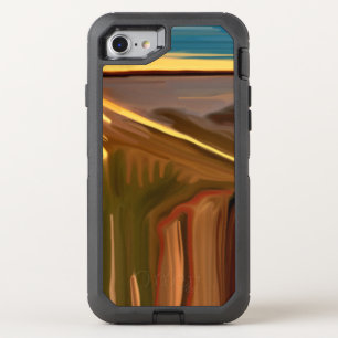 Dance of the Cacti Southwestern Abstract Art OtterBox Defender iPhone SE/8/7 Case