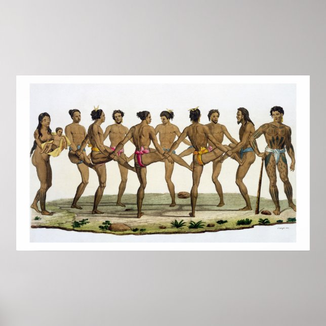 Dance of the Caroline Islanders, plate 22 from 'Le Poster (Front)