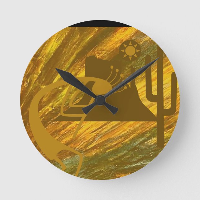 Dance of the Desert Diety Round Clock (Front)