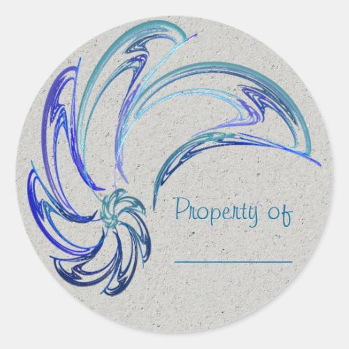 Dance of the Dolphins Abstract Art Classic Round Sticker