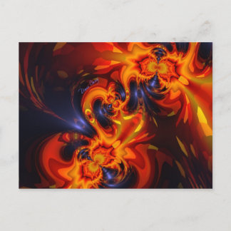 Dance of the Dragons - Indigo & Amber Eyes  Artist Postcard
