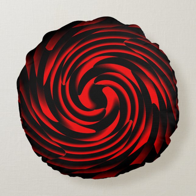 Dance of the elements of fire round pillow (Back)