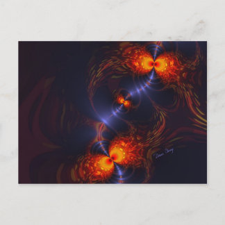 Dance of the Eyes – Indigo and Gold Sight Postcard