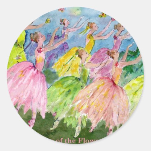 Dance of the Flowers Classic Round Sticker