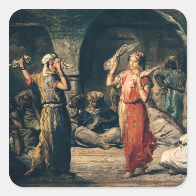 Dance of the Handkerchiefs, 1849 Square Sticker (Front)