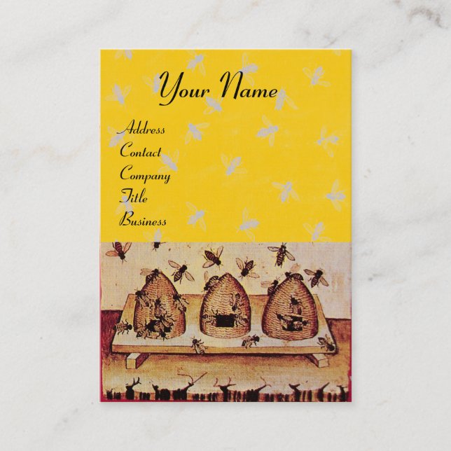 DANCE OF THE HONEY BEES WITH FOUR ELEMENTS BUSINESS CARD (Front)