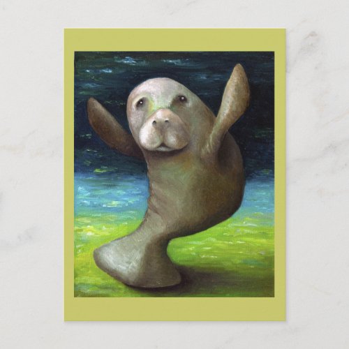 Dance Of The Manatee Postcard