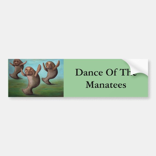 Dance Of The Manatees Bumper Sticker (Front)