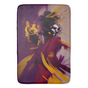 Dance Of The Mind – Expressive Abstract Figure Bath Mat