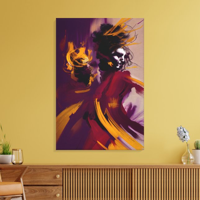 Dance Of The Mind – Expressive Abstract Figure Canvas Print (Insitu(LivingRoom))