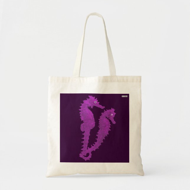 Dance Of The Seahorses (Purple) Tote Bag (Front)