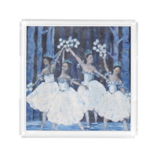 Dance of the snowflakes I Nutcracker Ballet Acrylic Tray