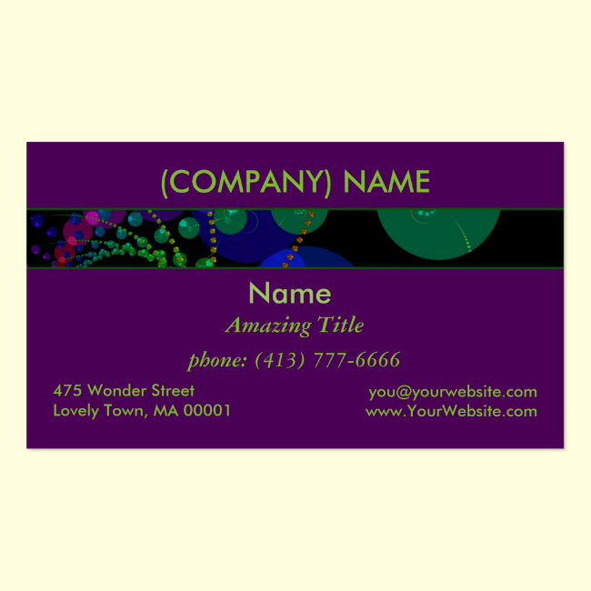 Dance of the Spheres II, Cosmic Violet Purple Teal Double-Sided Standard Business Cards (Pack Of 100)