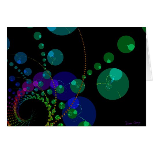 Dance of the Spheres II – Cosmic Violet & Teal Cards (Front Horizontal)