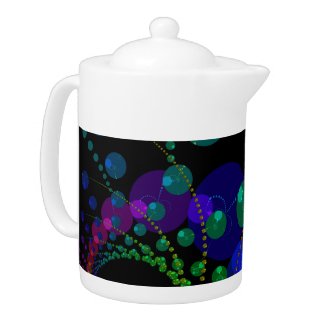 Dance of the Spheres II – Cosmic Violet & Teal zazzle_teapot