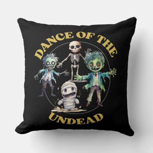 Dance of the Undead  Throw Pillow