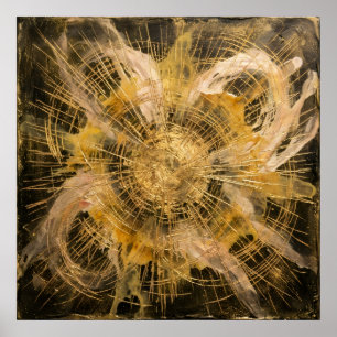 Dance of the Unseen Golden Spirit Art Poster