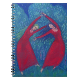 Dance of the witches, pastel painting, fantasy art notebook