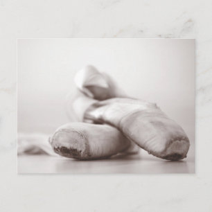 Dance - Old Ballet Pointe Shoes Customizable Postcard