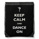 Dance On Black Drawstring Backpack Dance On Black Drawstring Backpack