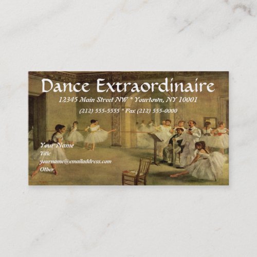 DANCE or BALLET Business Cards