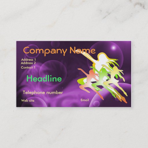 Customizable Dance or fitness business card with 2011 Calender