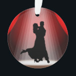 Dance Ornament - Competition Ballroom Dancing<br><div class="desc">I hope you'll enjoy this as an ornament for your tree, a year round trinket to hang in your home, a gift for your shag dancing friends ... you name it! I did pay the fees for Extended Licenses for the background, and will offer some variations later. Thank you for...</div>