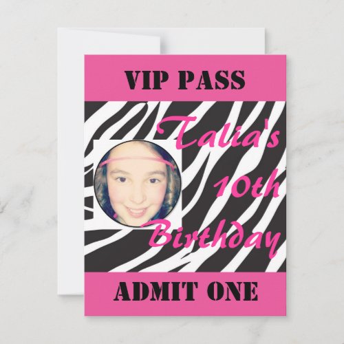 Dance Party Birthday Invitation - VIP Event Pass