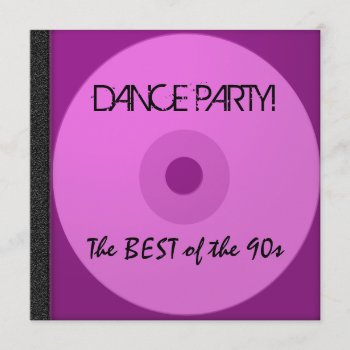 Dance Party Cd Invite by TreasureTheMoments at Zazzle