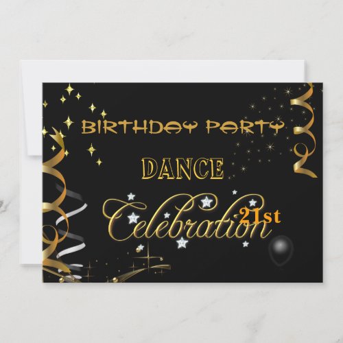 Dance Party Celebration Teens or Adults Invitation