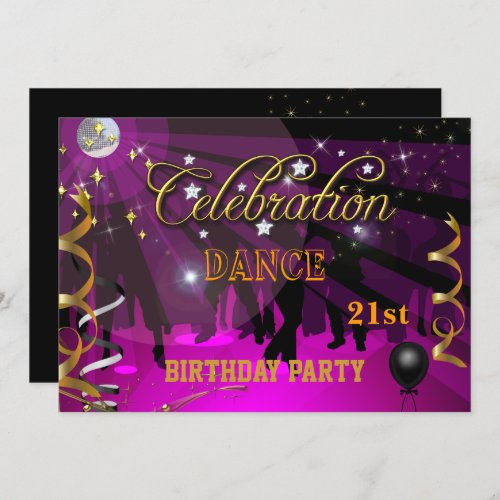 Dance Party Celebration Teens or Adults Invitation