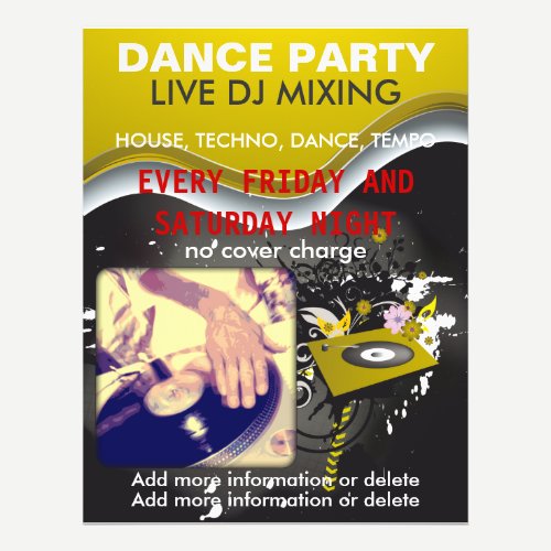 Dance Party DJ Turntable Flyer