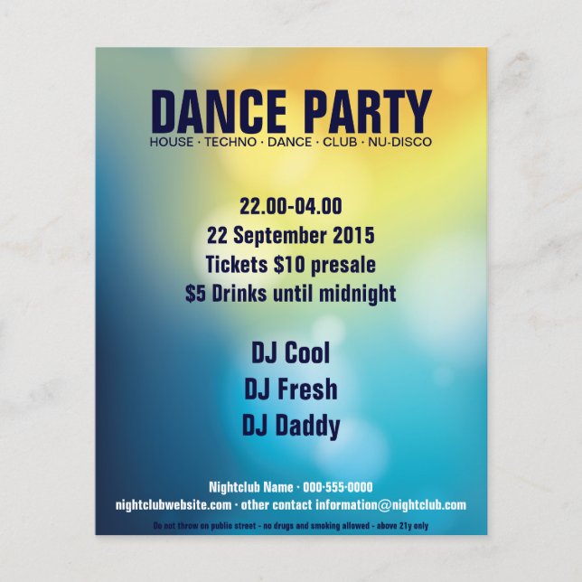 Dance Party Flyer No.1 (Front)