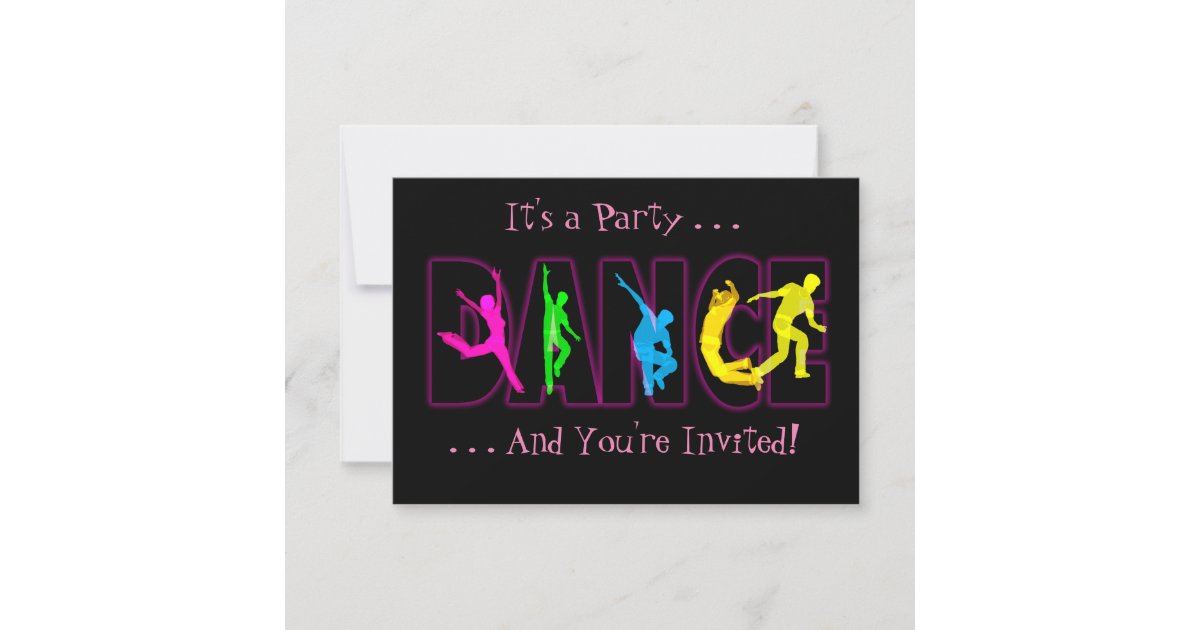 Dance Party Invitation Zazzle